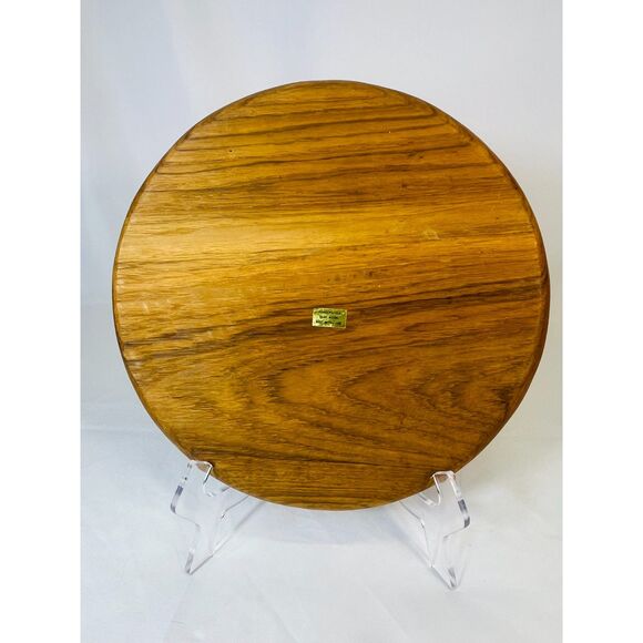 Teak Wood Offering Bowl Serving Bowl Wood Thailand Handcrafted - Picture 4 of 6